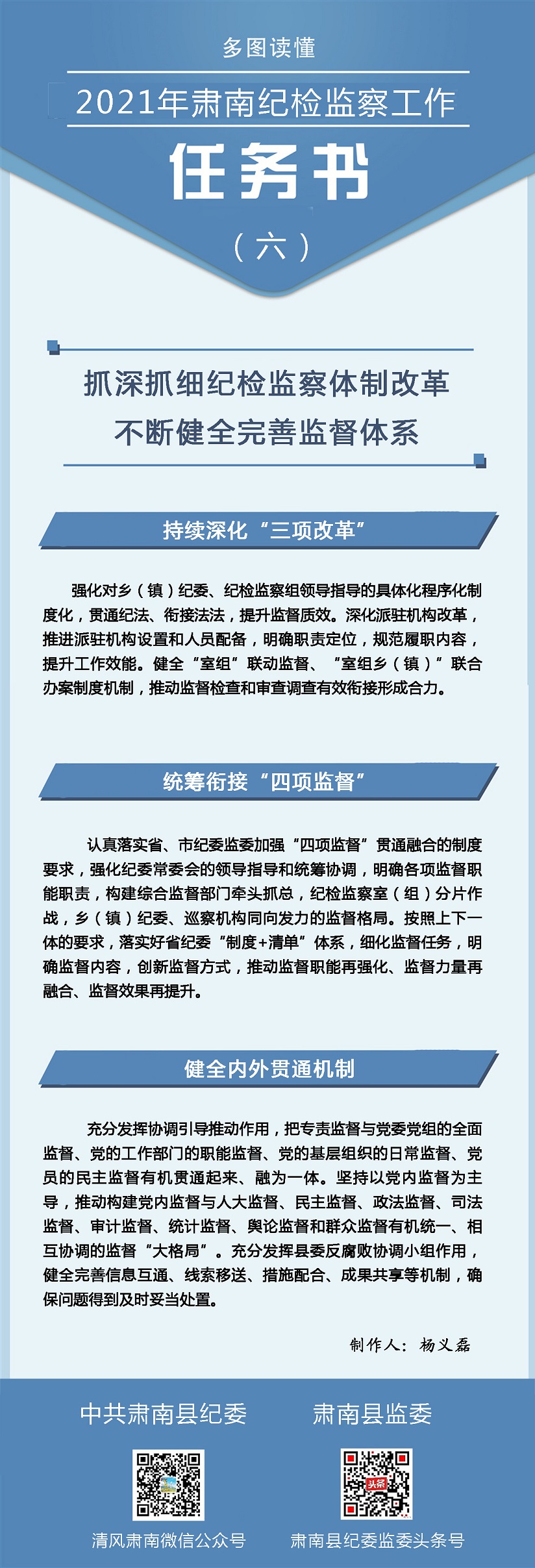 2021年肃南纪检监察工作任务书（六）