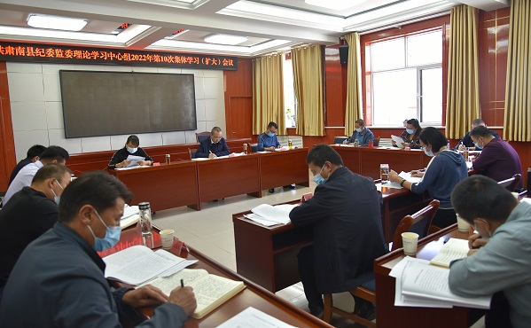 肃南县纪委监委理论学习中心组专题学习党的十九届七中全会精神